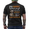 Weimaraner Dog Dear Daddy Thank You For Being My Daddy Mens Back Print T-shirt