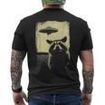 Weird Ufo Raccoon Alien Men's T-shirt Back Print