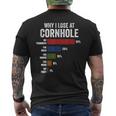 Why I Lose At Cornhole Funny Cornhole Player Mens Back Print T-shirt