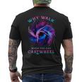 Why Walk When You Can Cartwheel Gymnastics Milky Way Galaxy Mens Back Print T-shirt