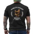 Worlds Coolest Dog Dad Papa Men Bengal Cat Men's Back Print T-shirt