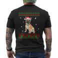 Xmas Ugly Sweater Christmas Lights French Bulldog Dog Lover Men's T-shirt Back Print