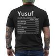 Yusuf Nutrition Birthday Personalized Name Idea Men's Back Print T-shirt