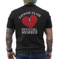 Zipper Club Open Heart Surgery Recovery Novelty Men's T-shirt Back Print