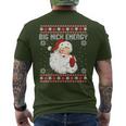 Big Nick Energy Santa Naughty Adult Ugly Christmas Sweater Men's T-shirt Back Print