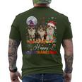 Cat Halloween Christmas Happy Hallothanksmas Thanksgiving Men's T-shirt Back Print