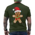 Christmas Baking Cookie Cute Gingerbread Man Men's T-shirt Back Print