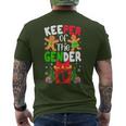 Christmas Keeper Gender Reveal Baby Announcement Pregnancy Men's T-shirt Back Print