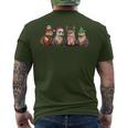 Cute Otter Christmas Pajama Xmas Lights Animals Lover Men's T-shirt Back Print