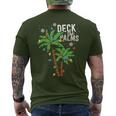 Deck The Palms Tropical Hawaii Christmas Palm Tree Lights Men's T-shirt Back Print