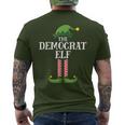 Democrat Elf Matching Family Group Christmas Party Men's T-shirt Back Print