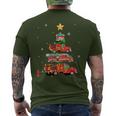 Firefighter Fire Truck Christmas Tree Xmas Men's T-shirt Back Print