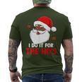 I Do It For The Ho's Santa Christmas Pajama Black Xmas Men's T-shirt Back Print