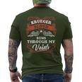 Krueger Blood Runs Through My Veins Family Christmas Men's T-shirt Back Print