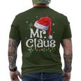 Mr And Mrs Claus Couples Matching Christmas Pajamas Santa Men's T-shirt Back Print