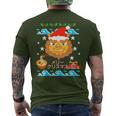 Shisa Dogs Ugly Christmas Sweater Okinawa Japan Party Men's T-shirt Back Print