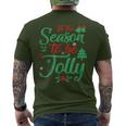 Tis The Season To Be Jolly Christmas Saying Men's T-shirt Back Print