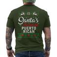 Vintage Santa Claus Favorite Puerto Rican Christmas Tree Men's T-shirt Back Print