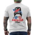 4Th Of July 2023 Messy Bun All American Patriotic Mom Gifts Mens Back Print T-shirt
