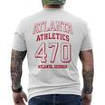 Atlanta Athletics 470 Atlanta Ga For 470 Area Code Men's T-shirt Back Print