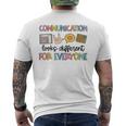 Autism Communication Looks Different For Everyone Mens Back Print T-shirt