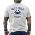 Calvert County Maryland Usa Crab Men's T-shirt Back Print