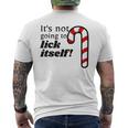 Christmas Adult Humor Lick ItselfParty Men's T-shirt Back Print