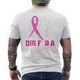 Dig For A Cure Breast Cancer Awareness Volleyball Pink Men's T-shirt Back Print