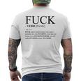 Fuck Definition Dictionary Profanity Men's T-shirt Back Print