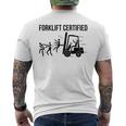 Funny Forklift Operator Forklift Certified Retro Vintage Men Mens Back Print T-shirt