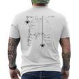 Funny Halloween Costume Adult Boys Vintage Spider Skeleton Halloween Funny Gifts Mens Back Print T-shirt