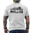 Funny Vintage Philly Baseball Lovers Baseball Fans Baseball Funny Gifts Mens Back Print T-shirt