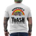 Homophobia Is Trash Gay Pride Raccoon Opossum Ally Lgbt Mens Back Print T-shirt