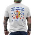 Hot Dog Im Just Here For The Wieners 4Th Of July Funny Mens Back Print T-shirt