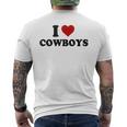 I Love Hot Cowboys I Heart Cowboys Funny Country Western Mens Back Print T-shirt