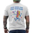 Im Just Here For The Wieners Funny Fourth Of July Mens Back Print T-shirt