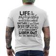 Life Is Like Photography Inspirational Photographer Quote Men's T-shirt Back Print