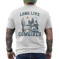 Long Live Howdy Rodeo Western Country Southern Cowgirls Men Mens Back Print T-shirt