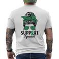 Messy Bun Sunglasses Support Squad Liver Disease Awareness Men's Back Print T-shirt