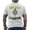 Mini Golf Miniature Golfing Champion Golfer Men's T-shirt Back Print