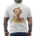 Monkey Grivet Rhesus Macaque Crab-Eating Macaque Men's T-shirt Back Print