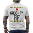 Naughty Af Ugly Christmas SweaterMen's T-shirt Back Print