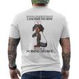 Never Underestimate A Dachshund Mom With A Nursing Degree Mens Back Print T-shirt