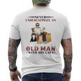 Never Underestimate An Old Man With His Cats Mens Back Print T-shirt