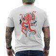 Octopus Sea Monster Ocean Creatures Scary Squid Kraken Mens Back Print T-shirt