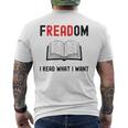 I Read Banned Books Freadom Bookworm Book Reading Men's Back Print T-shirt