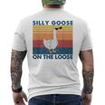Silly Goose On The Loose Funny Saying Goose University Funny Mens Back Print T-shirt