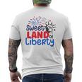 Sweet Land Of Liberty 4Th Of July 2023 Patriotic American Mens Back Print T-shirt