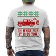 Tow Truck Driver Christmas -Oh What Fun It Is To Tow Men's T-shirt Back Print Tow Truck Driver Christmas -Oh What Fun It Is To Tow Men's T-shirt Back Print