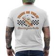 Trick Or Treat Brush Your Th Ghost Halloween Dentist Men's T-shirt Back Print